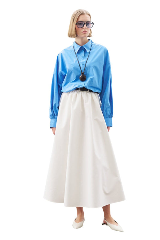 Crop-Top mit Ballonform, ECRU