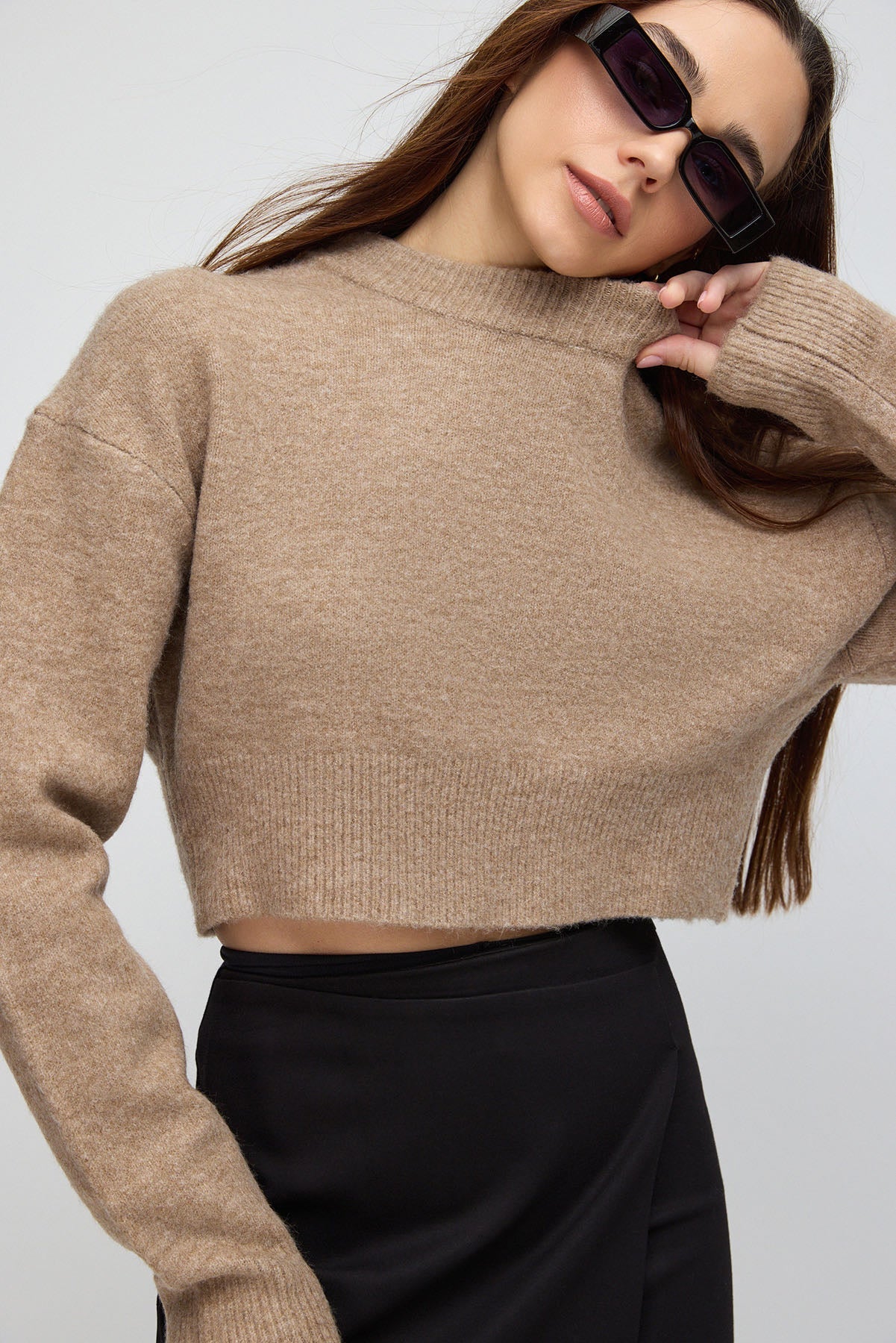 Kurzer Strickpullover