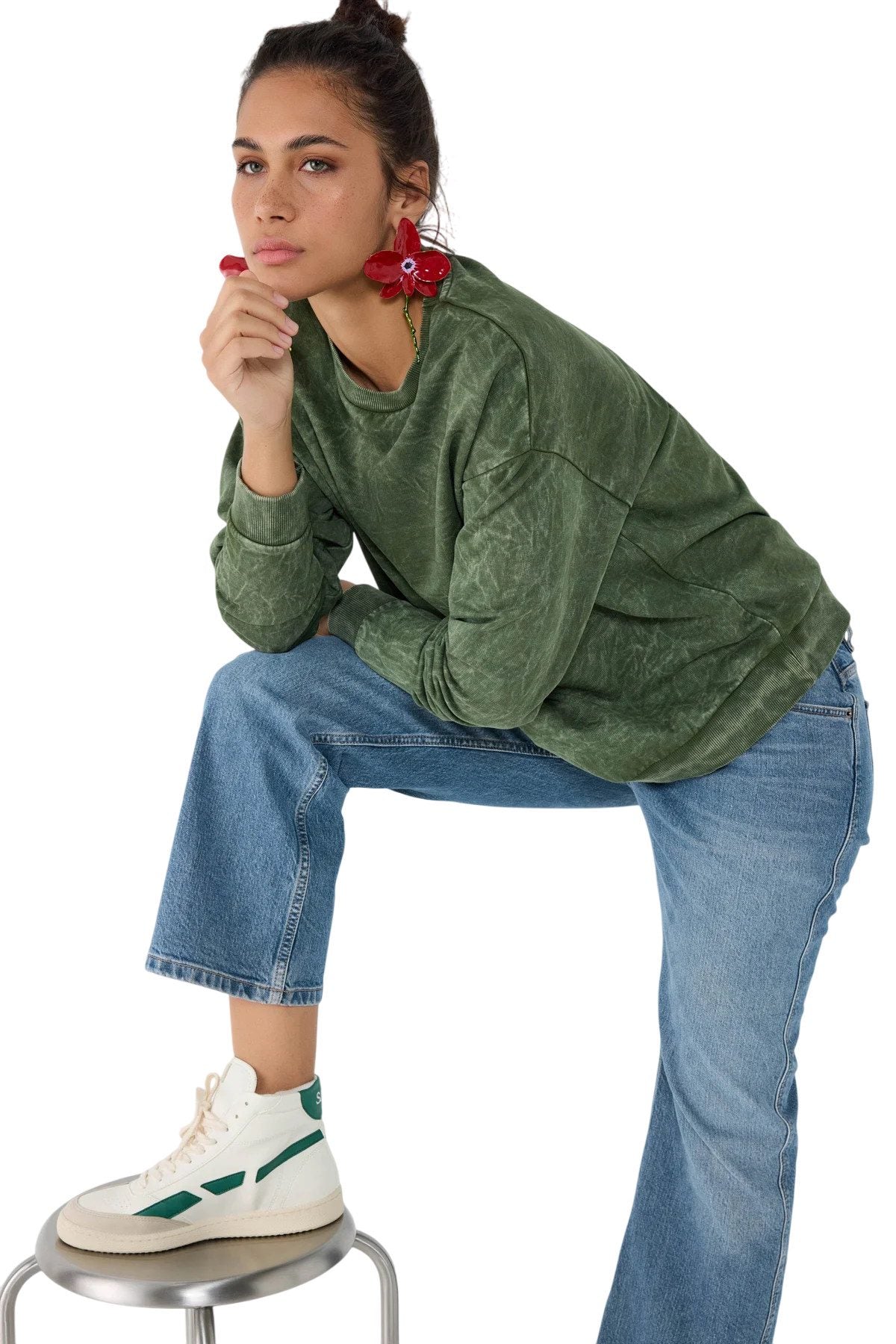 Sweatshirt mit Rundhalsausschnitt