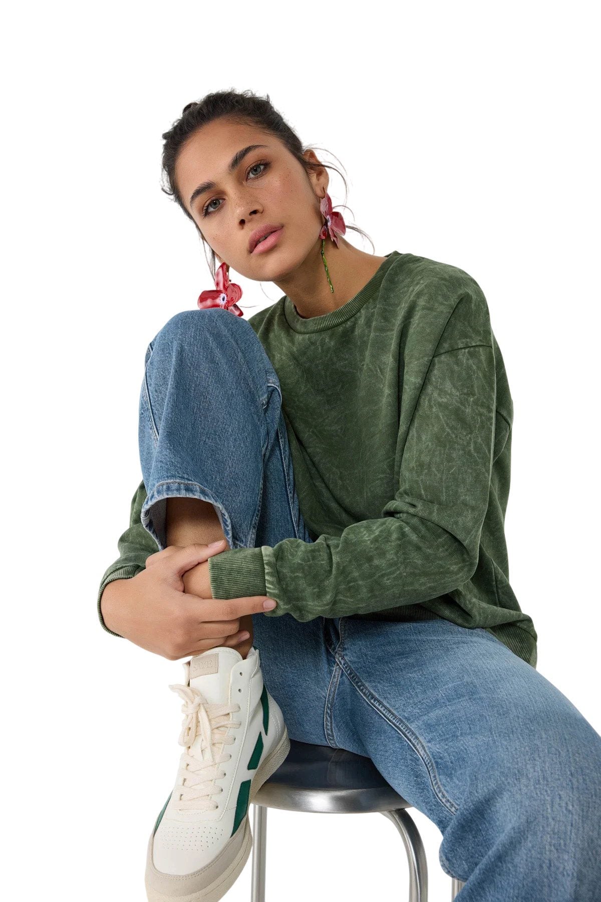 Sweatshirt mit Rundhalsausschnitt