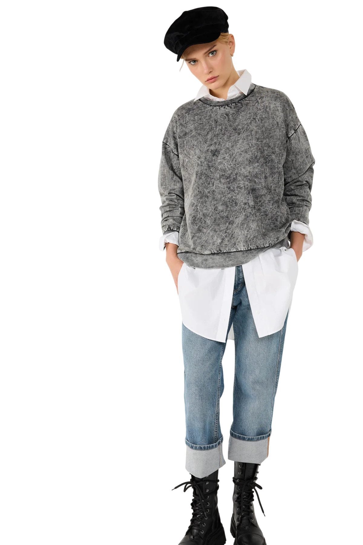 Sweatshirt mit Rundhalsausschnitt