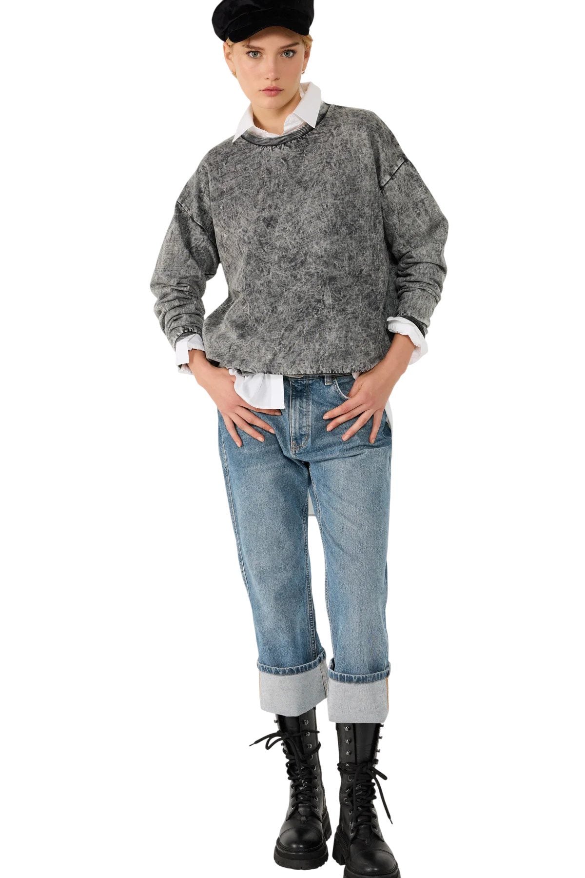 Sweatshirt mit Rundhalsausschnitt