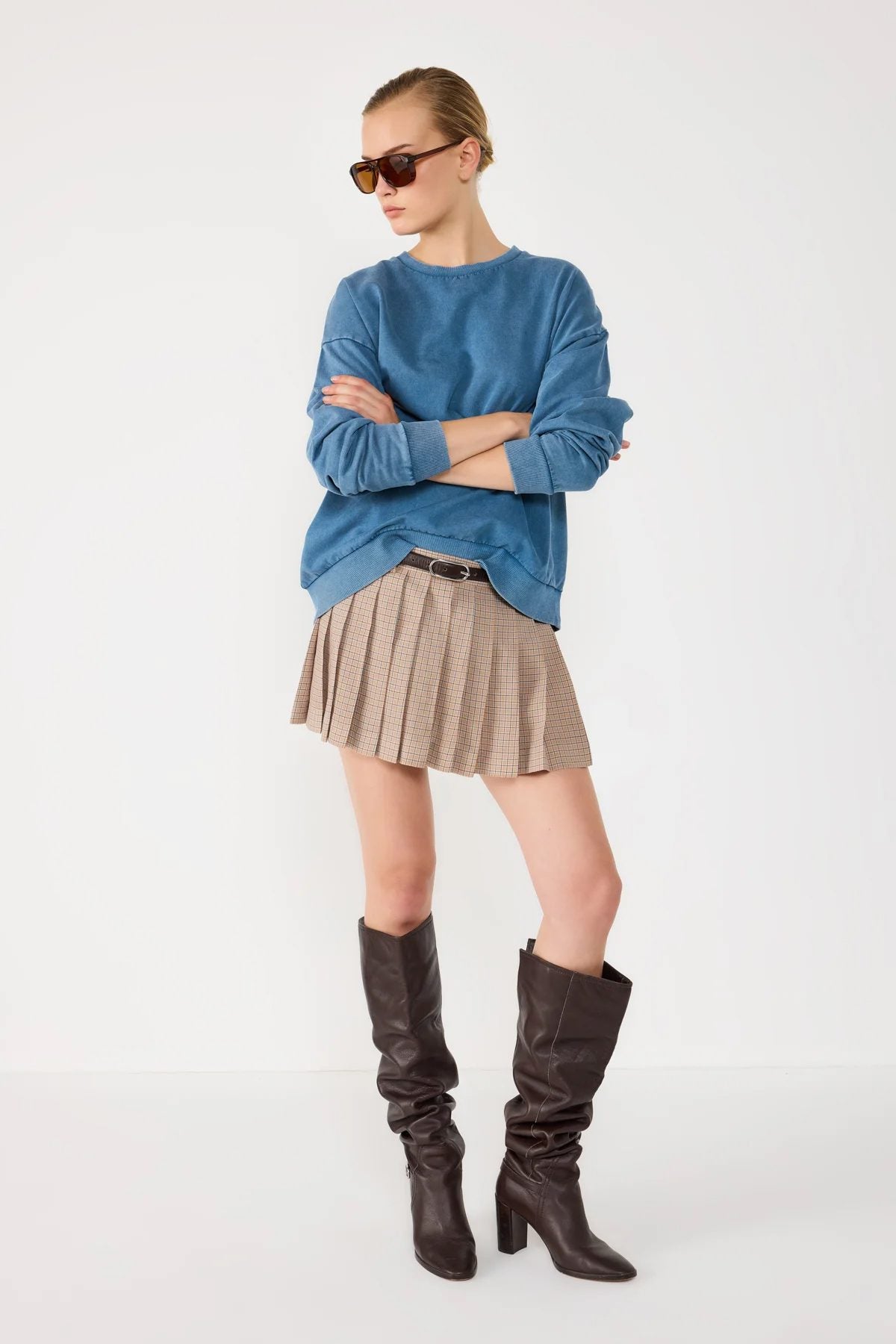 Sweatshirt mit Rundhalsausschnitt