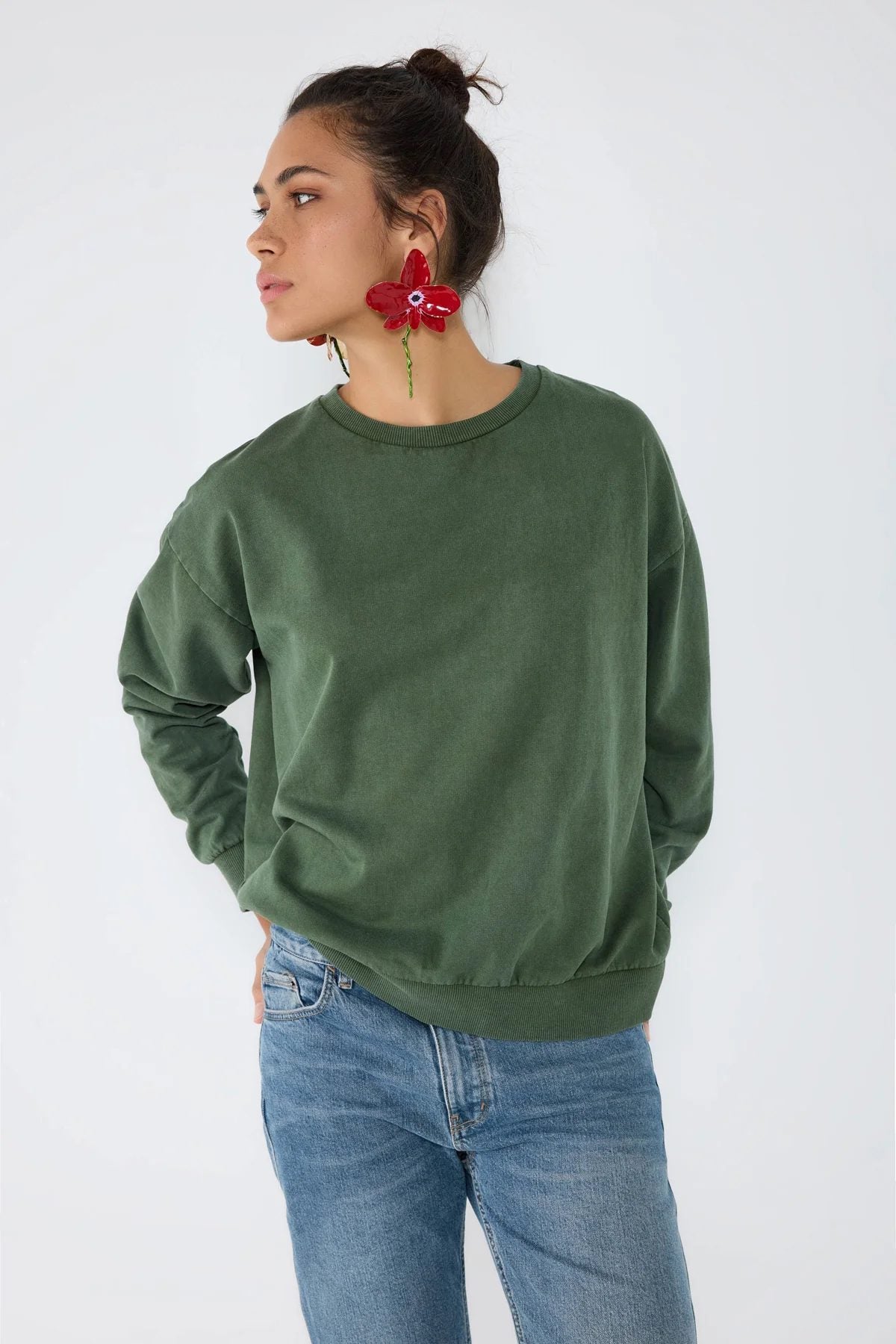 Sweatshirt mit Rundhalsausschnitt