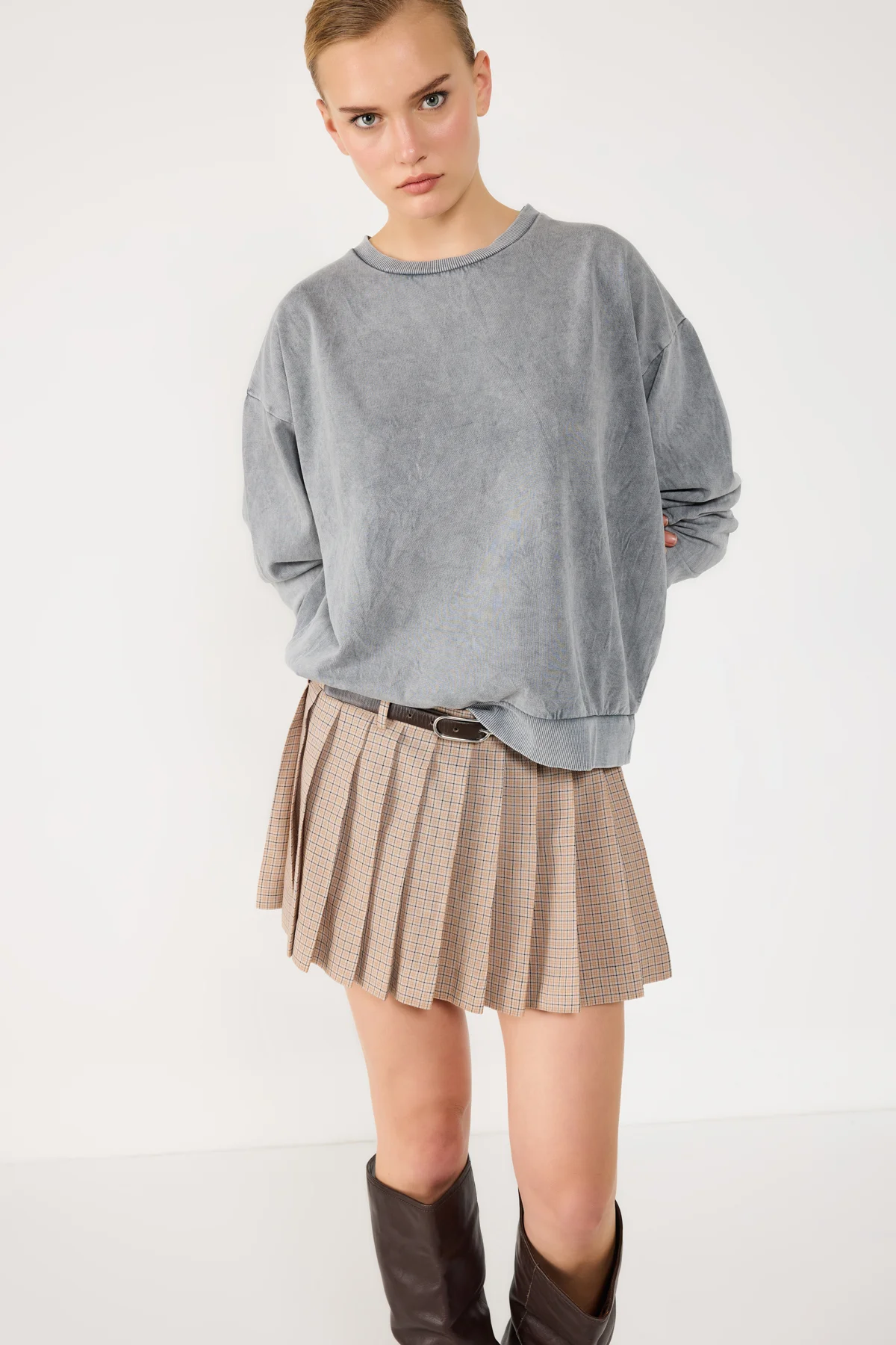 Sweatshirt mit Rundhalsausschnitt