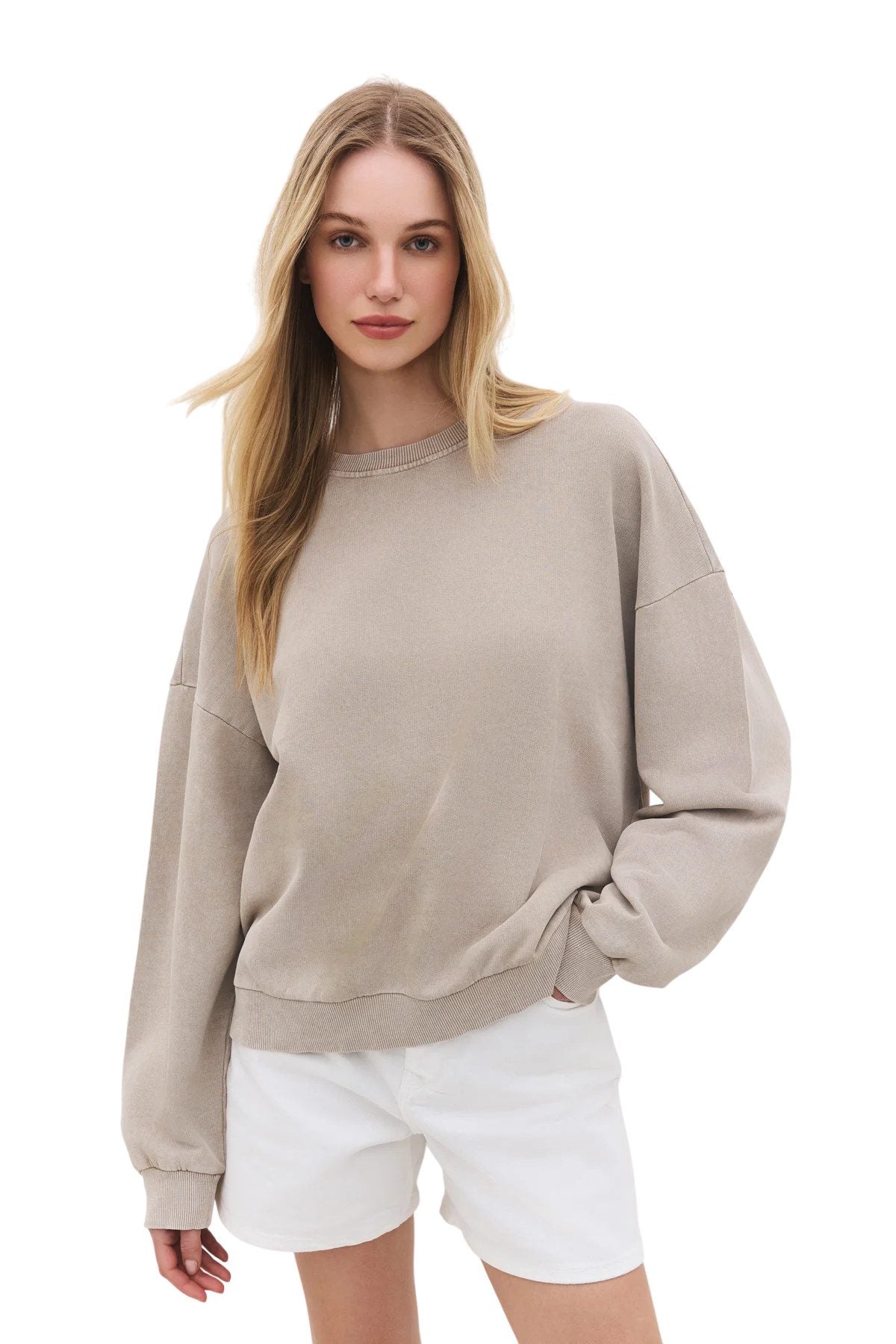 Sweatshirt mit Rundhalsausschnitt