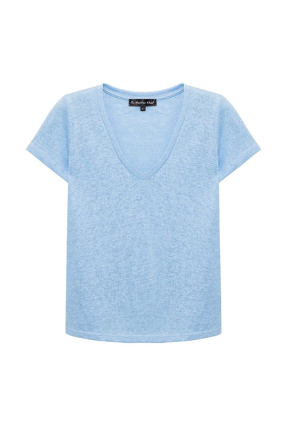Ärmelloses T-Shirt mit V-Ausschnitt