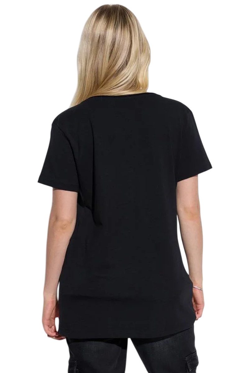 Kurzarm-T-Shirt mit V-Ausschnitt