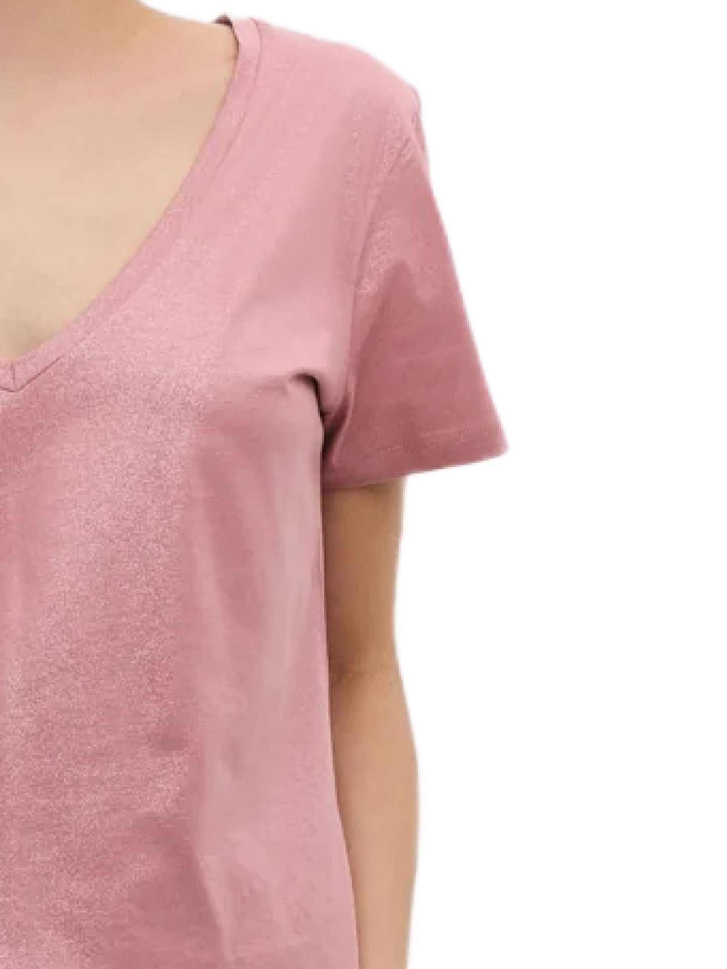 Kurzärmeliges T-Shirt mit V-Ausschnitt