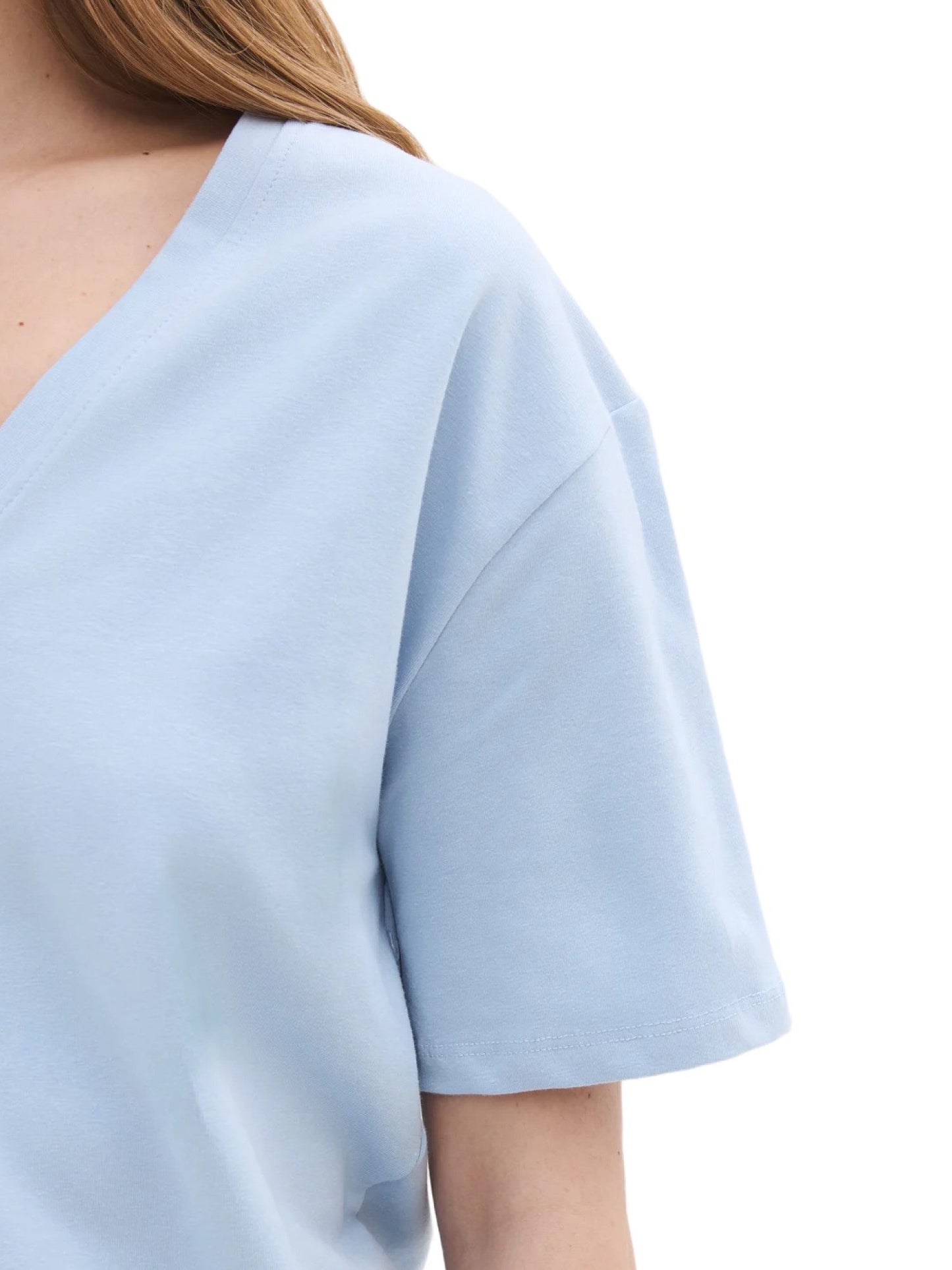 Kurzarm-T-Shirt mit V-Ausschnitt