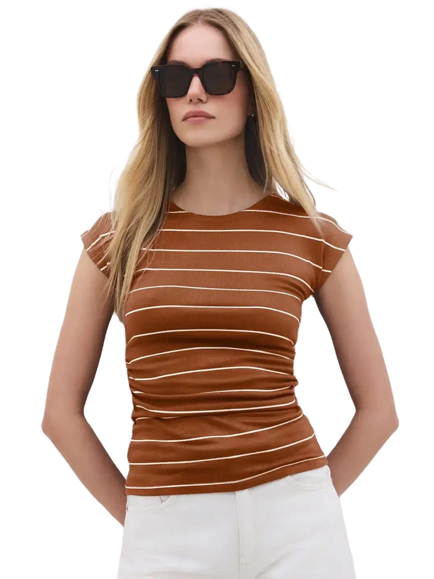 kurzärmelige Bluse