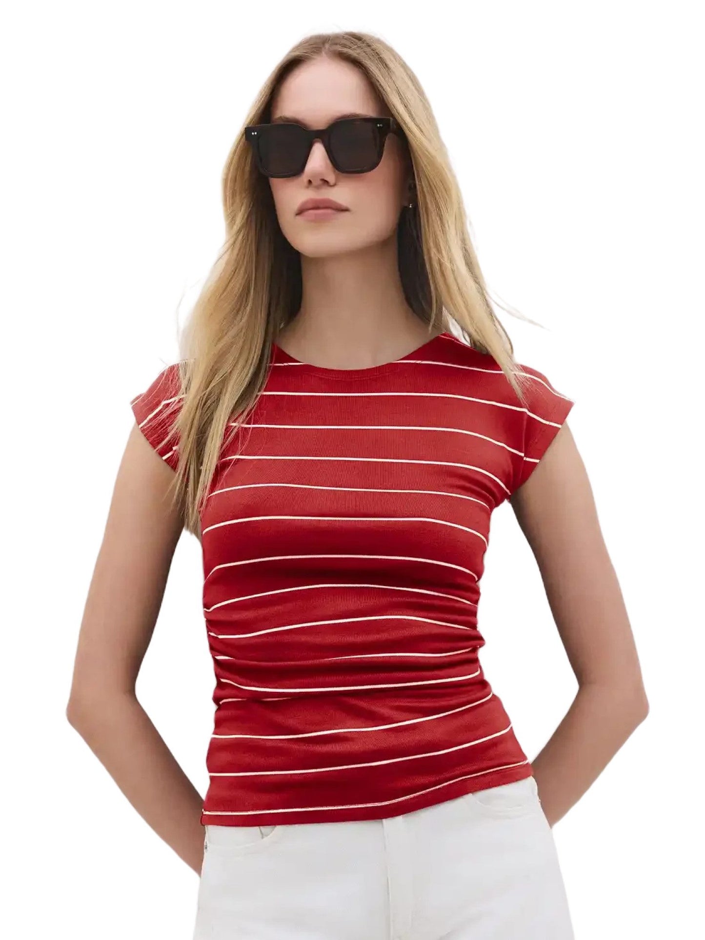 kurzärmelige Bluse