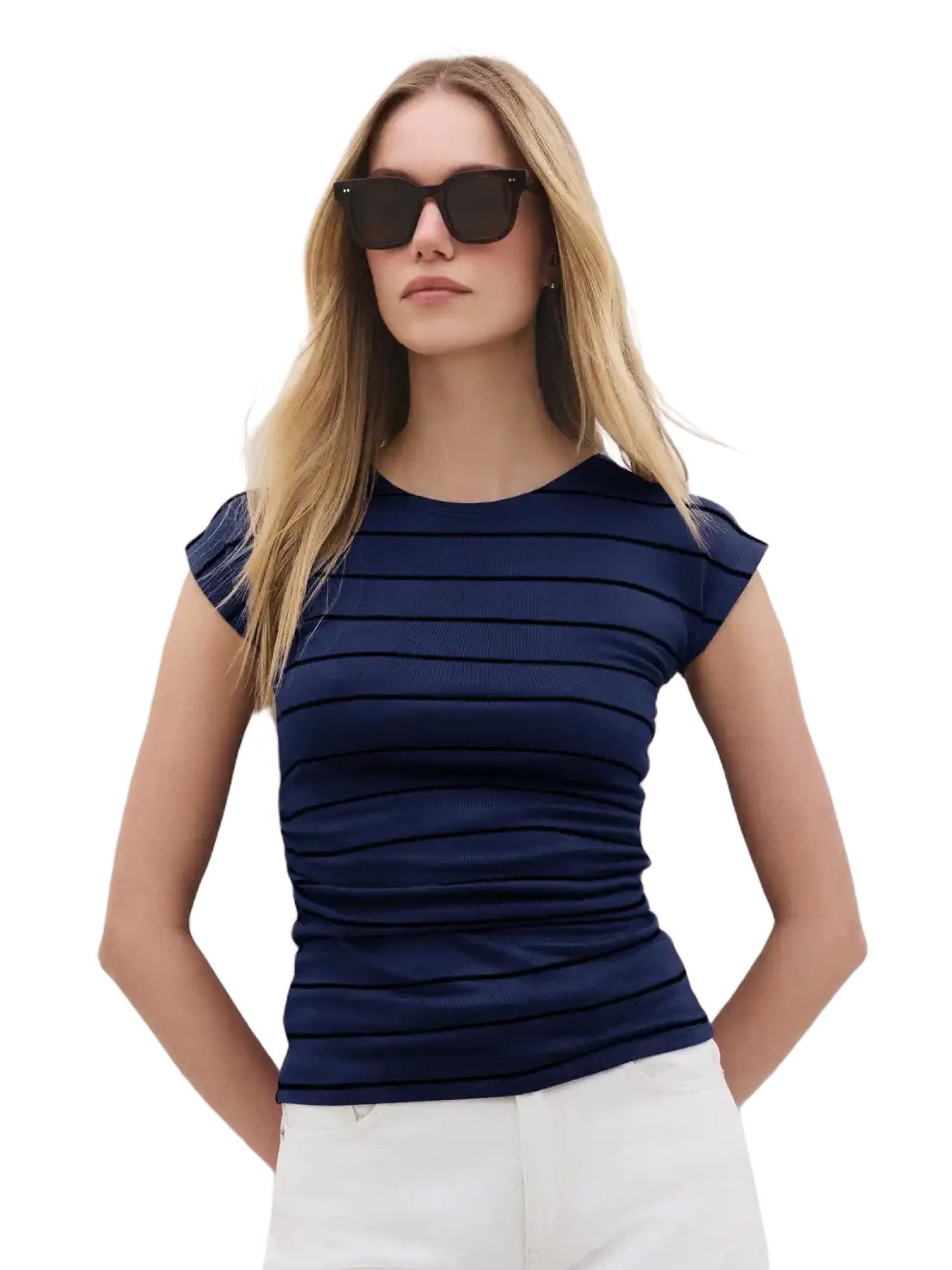 kurzärmelige Bluse