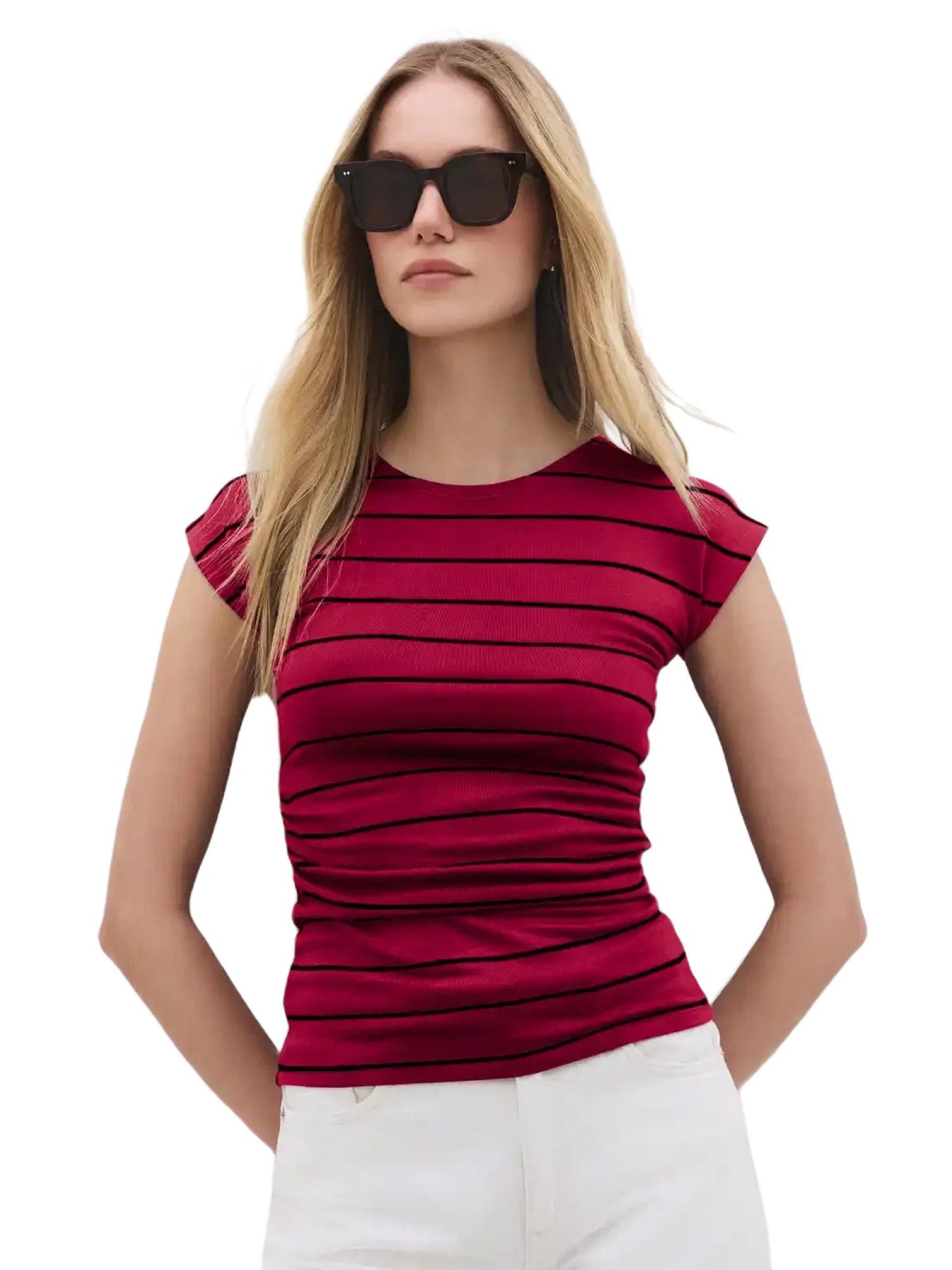 kurzärmelige Bluse