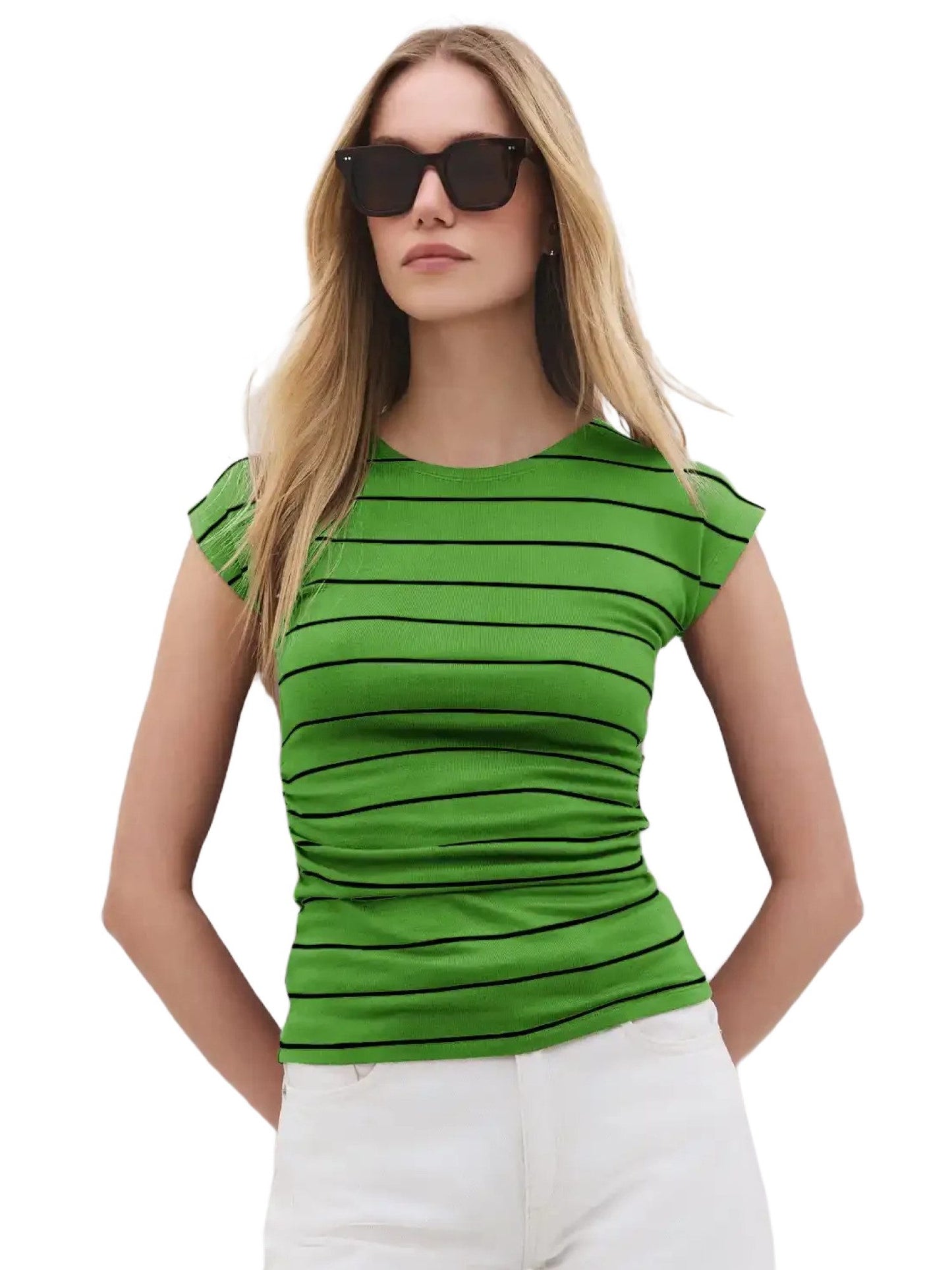 kurzärmelige Bluse
