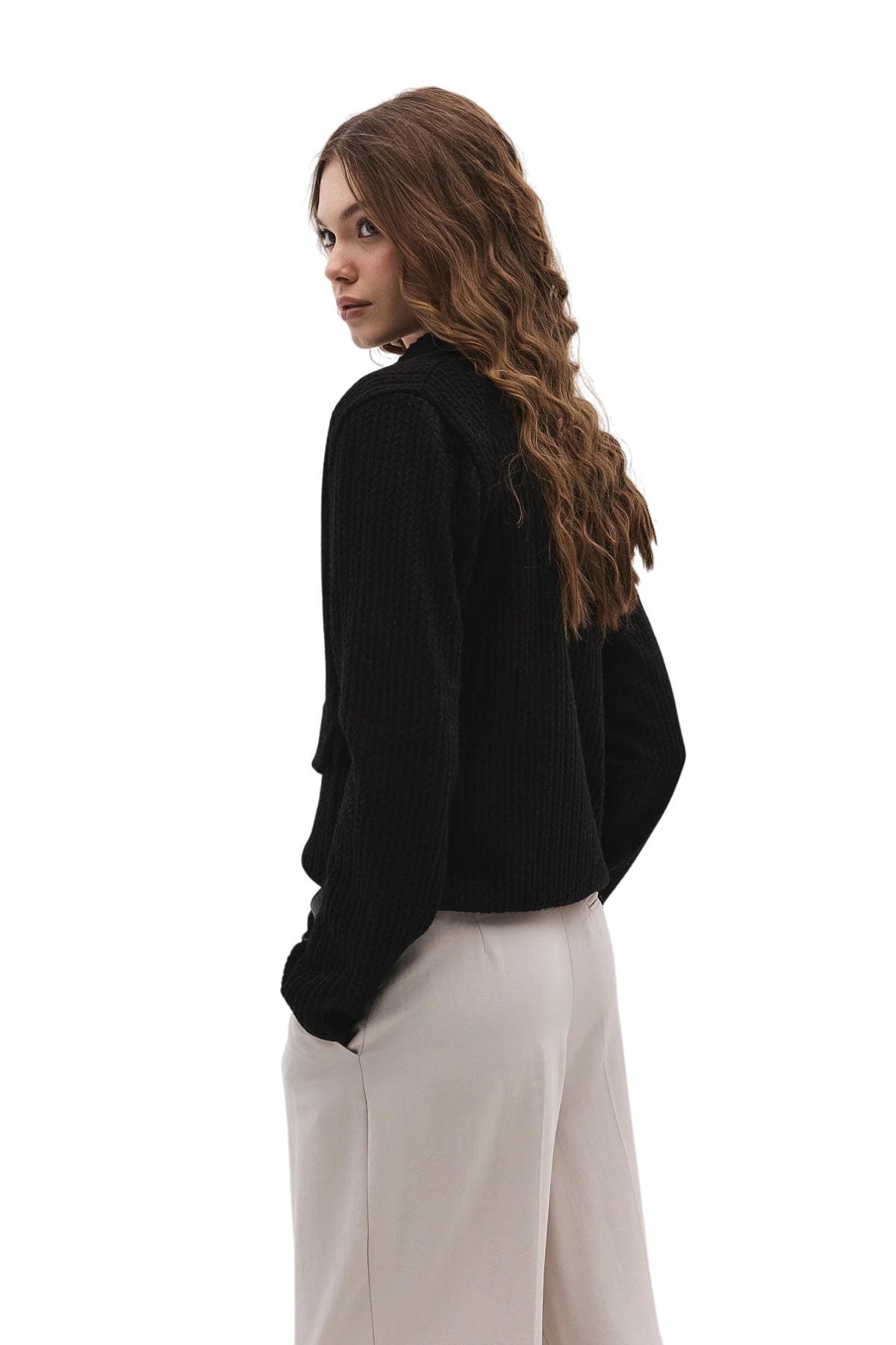 Langärmlige Jacke mit Knopfleiste