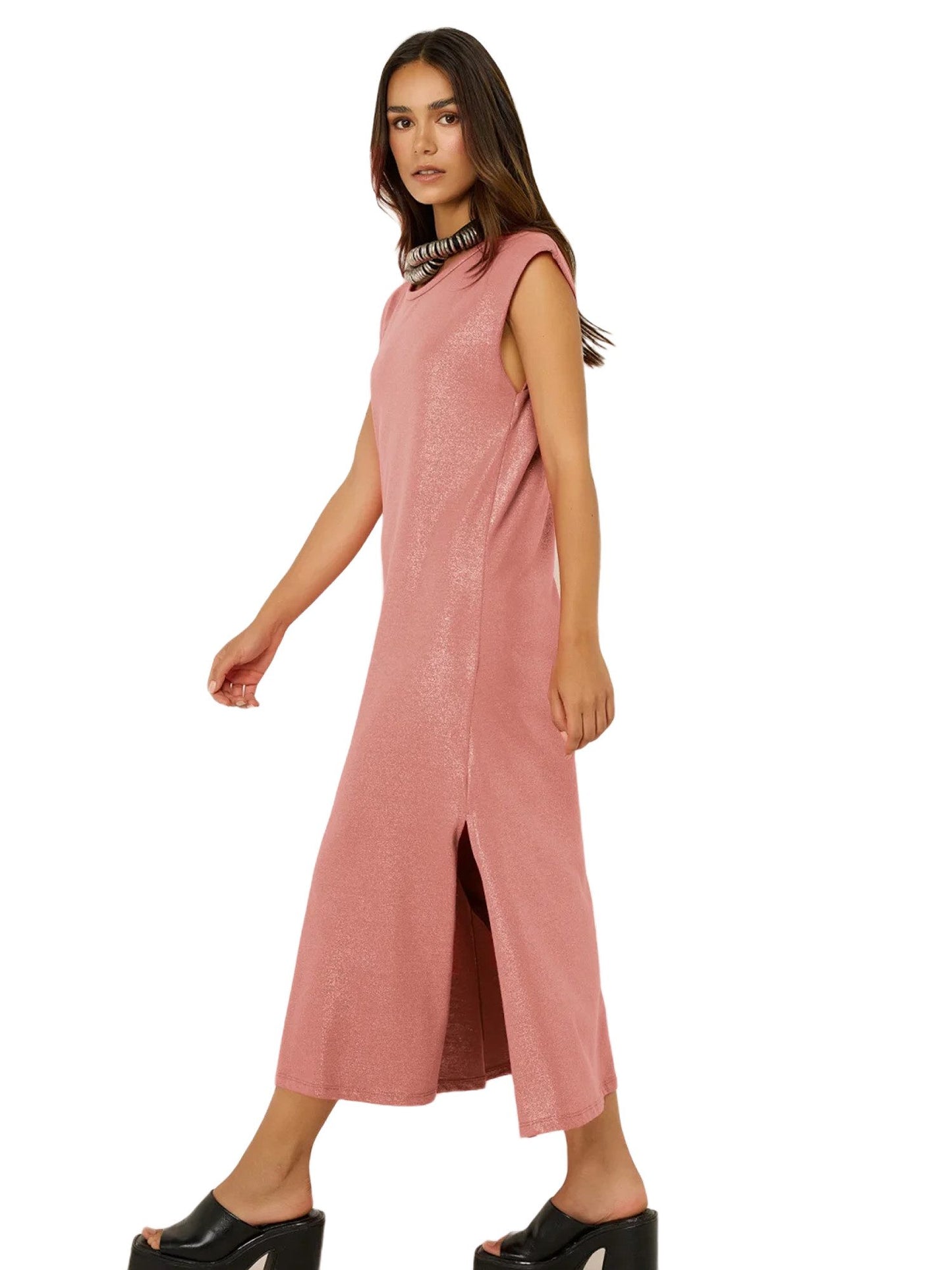 Ärmelloses Kleid mit Schlitz