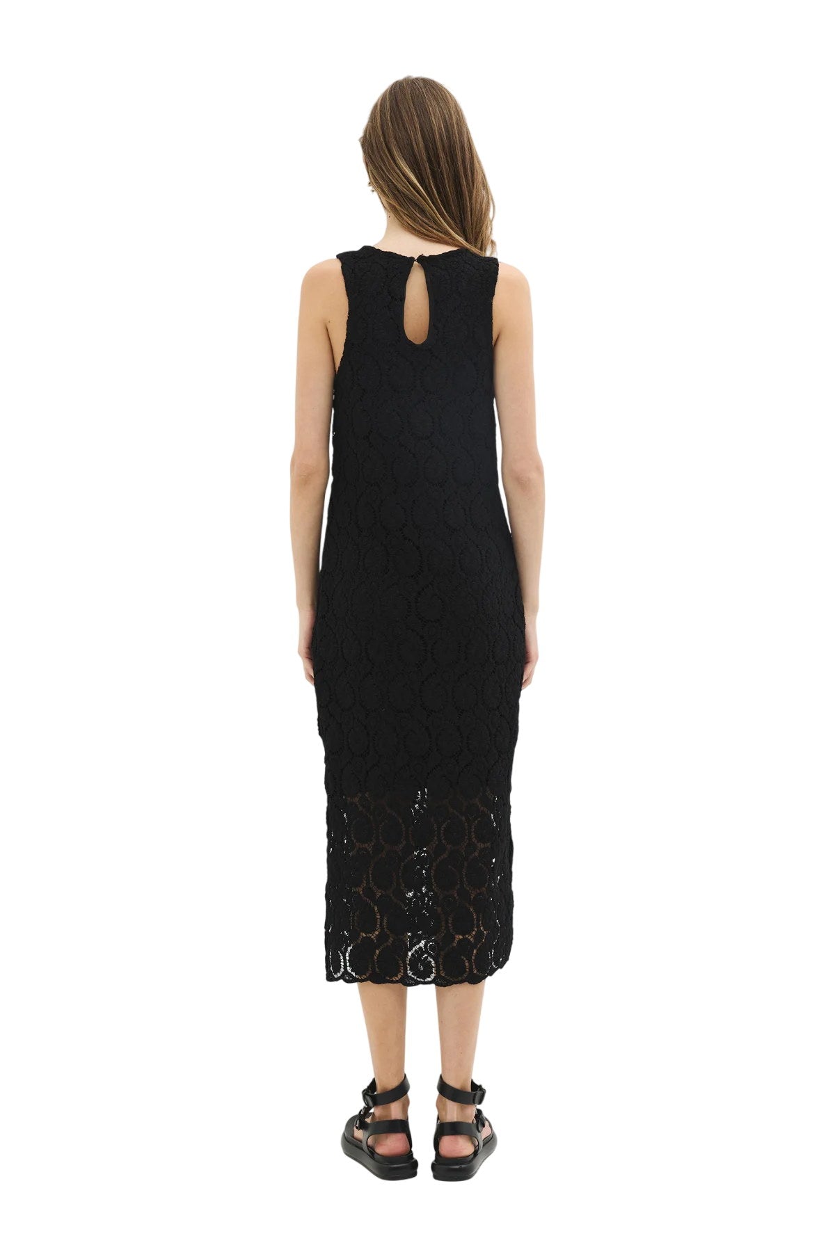 Ärmelloses Kleid mit Rundhalsausschnitt