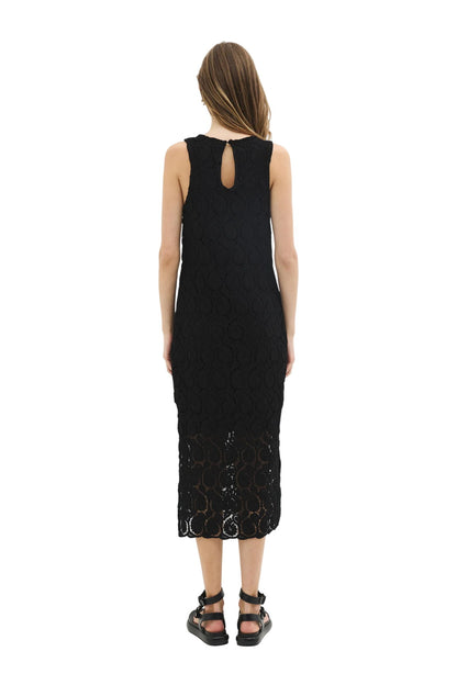 Ärmelloses Kleid mit Rundhalsausschnitt