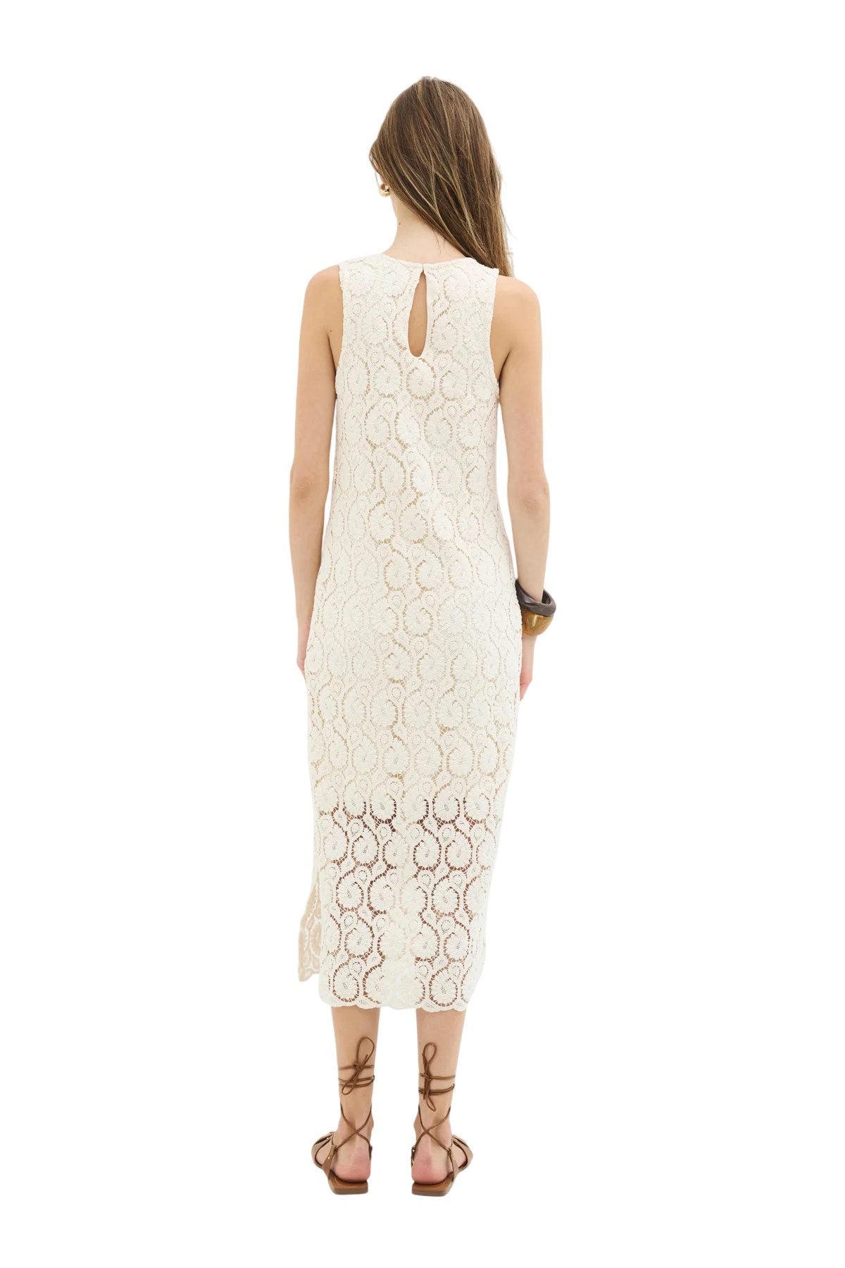 Ärmelloses Kleid mit Rundhalsausschnitt