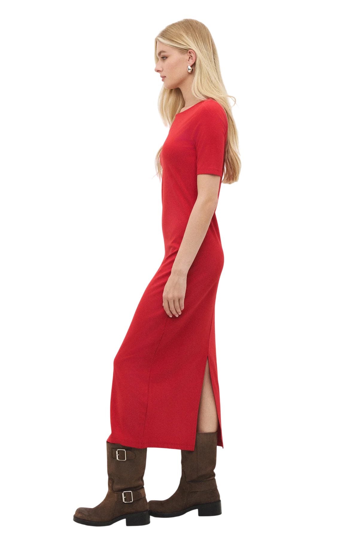 Maxikleid mit kurzen Ärmeln