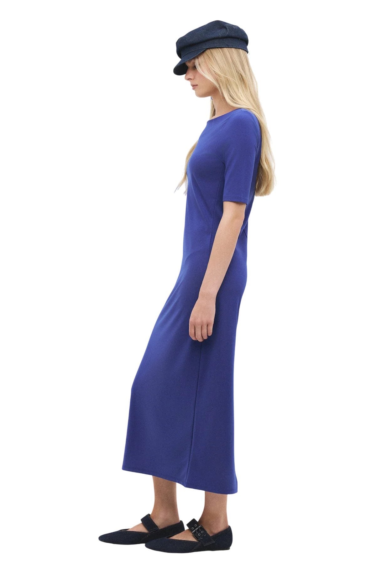Maxikleid mit kurzen Ärmeln