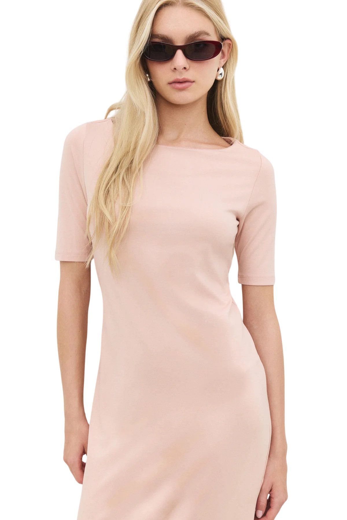 Maxikleid mit kurzen Ärmeln