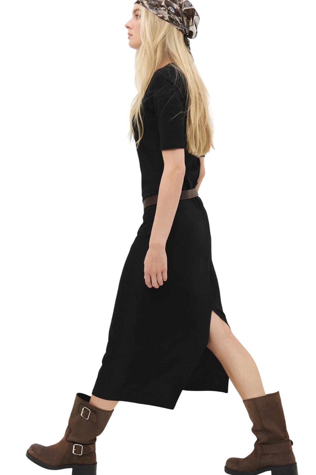 Maxikleid mit kurzen Ärmeln