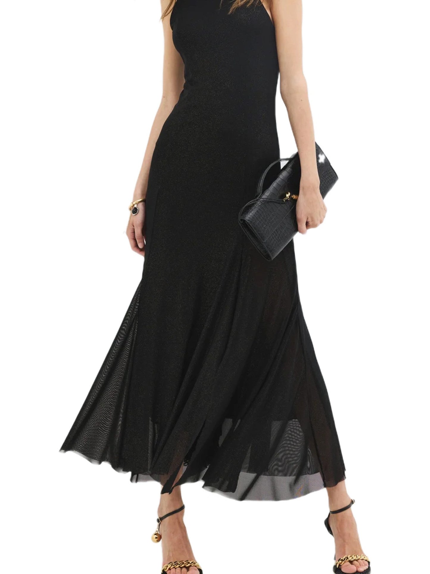Ärmelloses ausgestelltes Kleid