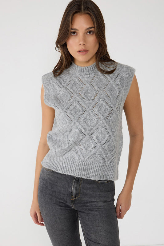 Ärmelloser Pullover