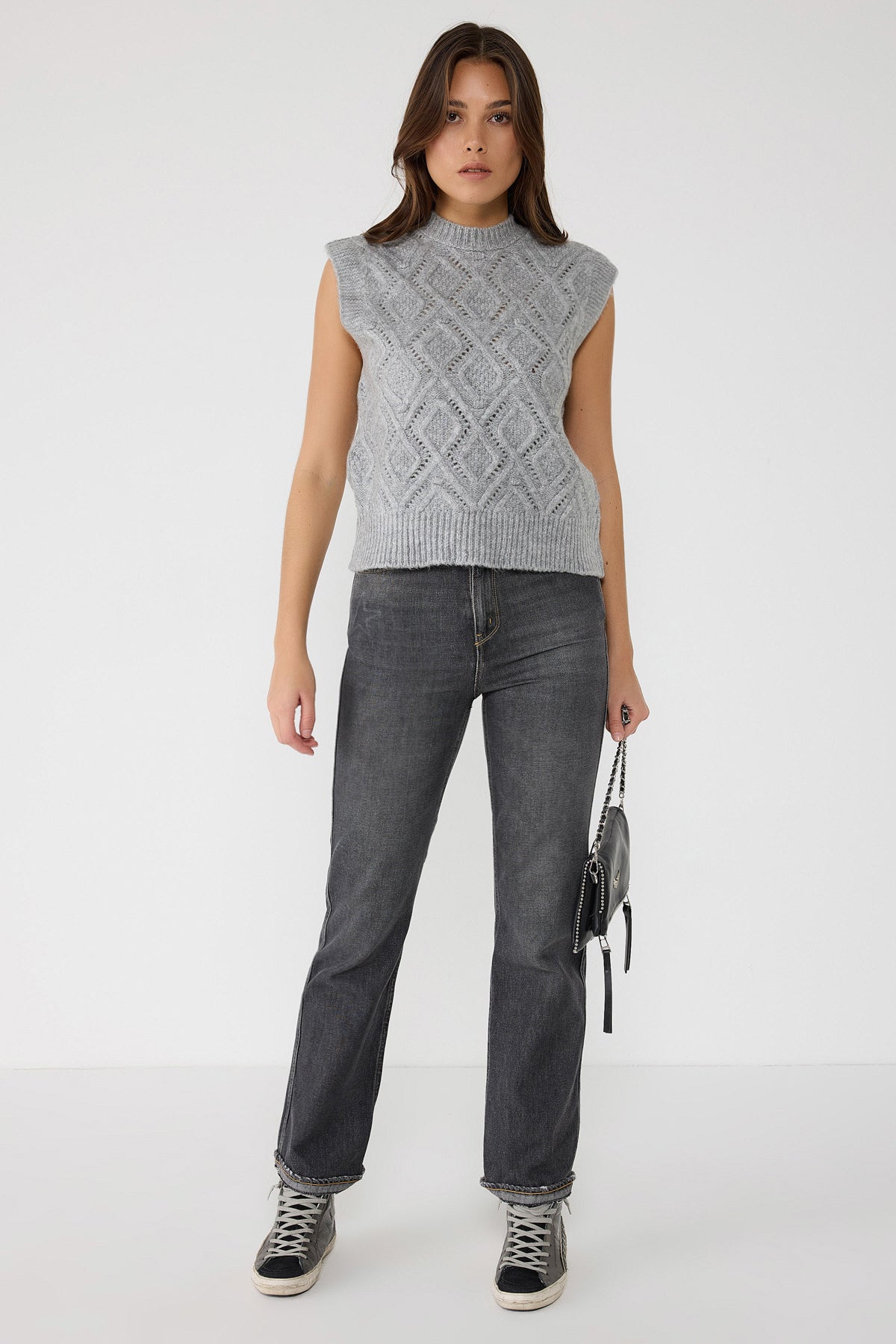 Ärmelloser Pullover