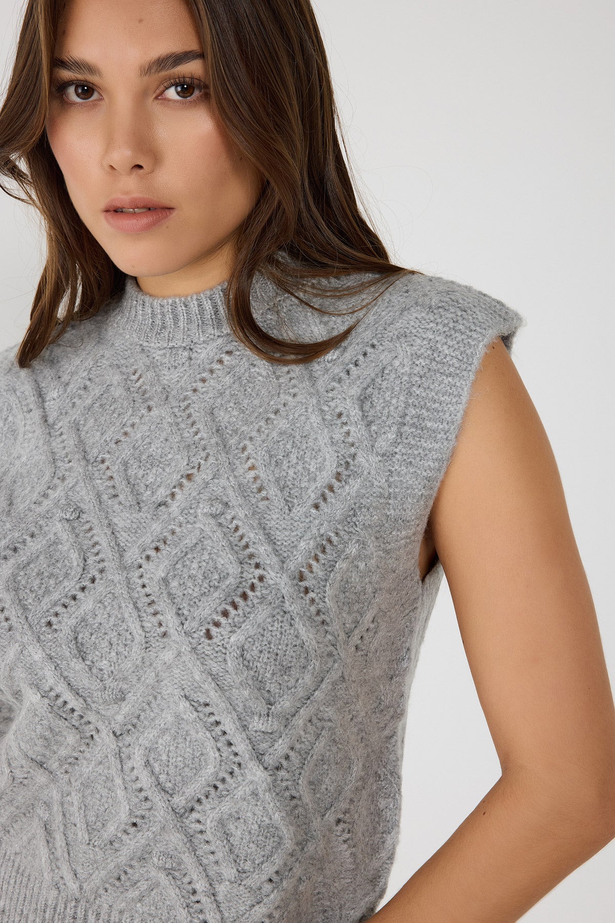 Ärmelloser Pullover