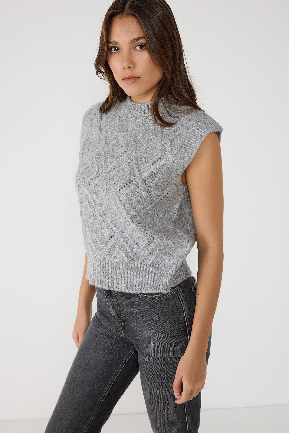 Ärmelloser Pullover