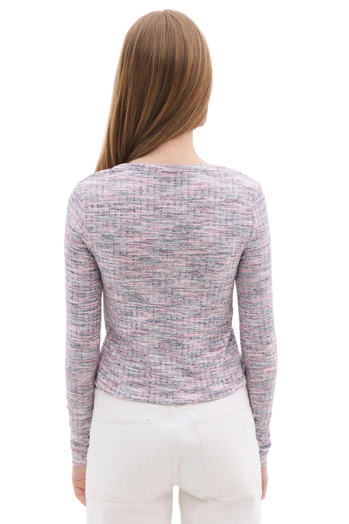 Strickjacke mit Knöpfen und langen Ärmeln