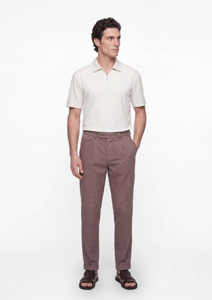 Damson Farbige Velours Hosen, Relaxed Fit
