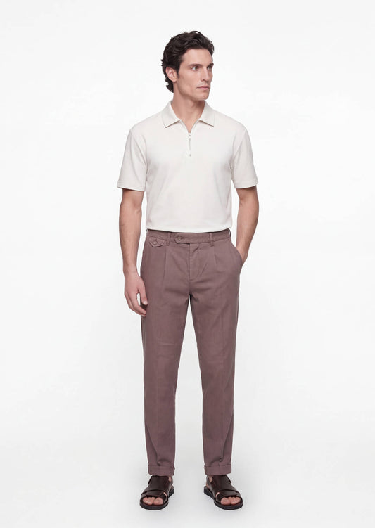 Damson Farbige Velours Hosen, Relaxed Fit