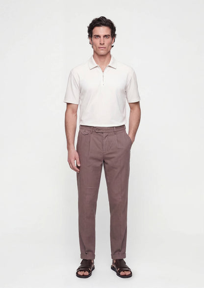 Damson Farbige Velours Hosen, Relaxed Fit