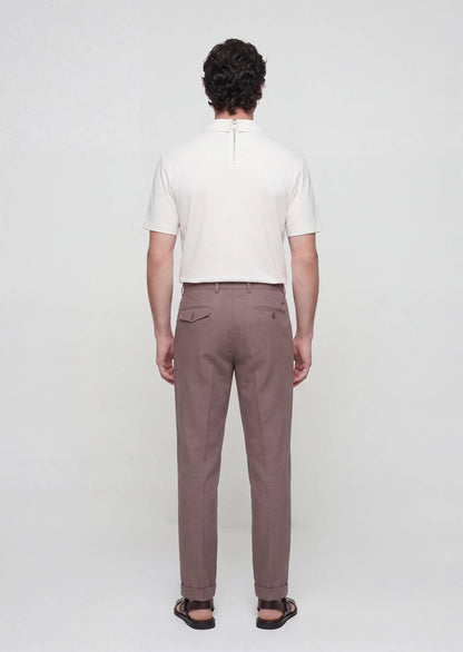 Damson Farbige Velours Hosen, Relaxed Fit