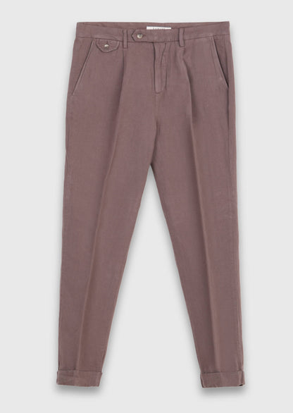 Damson Farbige Velours Hosen, Relaxed Fit