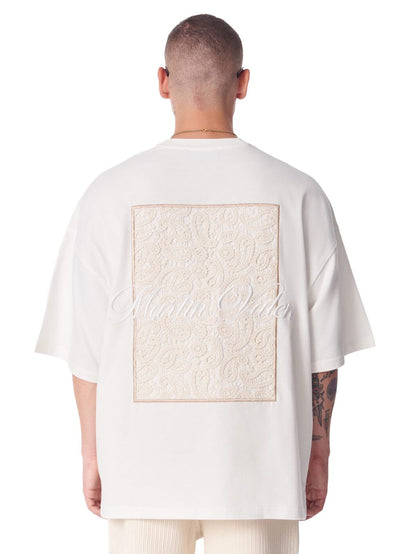 Spitzenapplikation 3D Stickerei T-Shirt