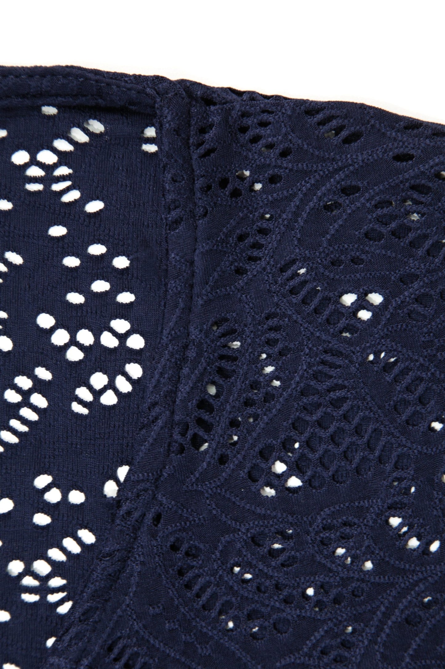Spitzen-Detail Kurzarm Kimono