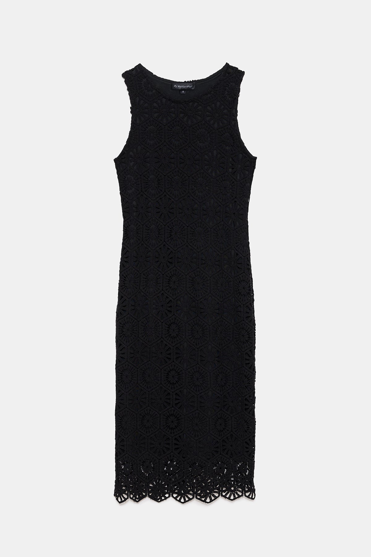 Midikleid mit Spitzenfutter