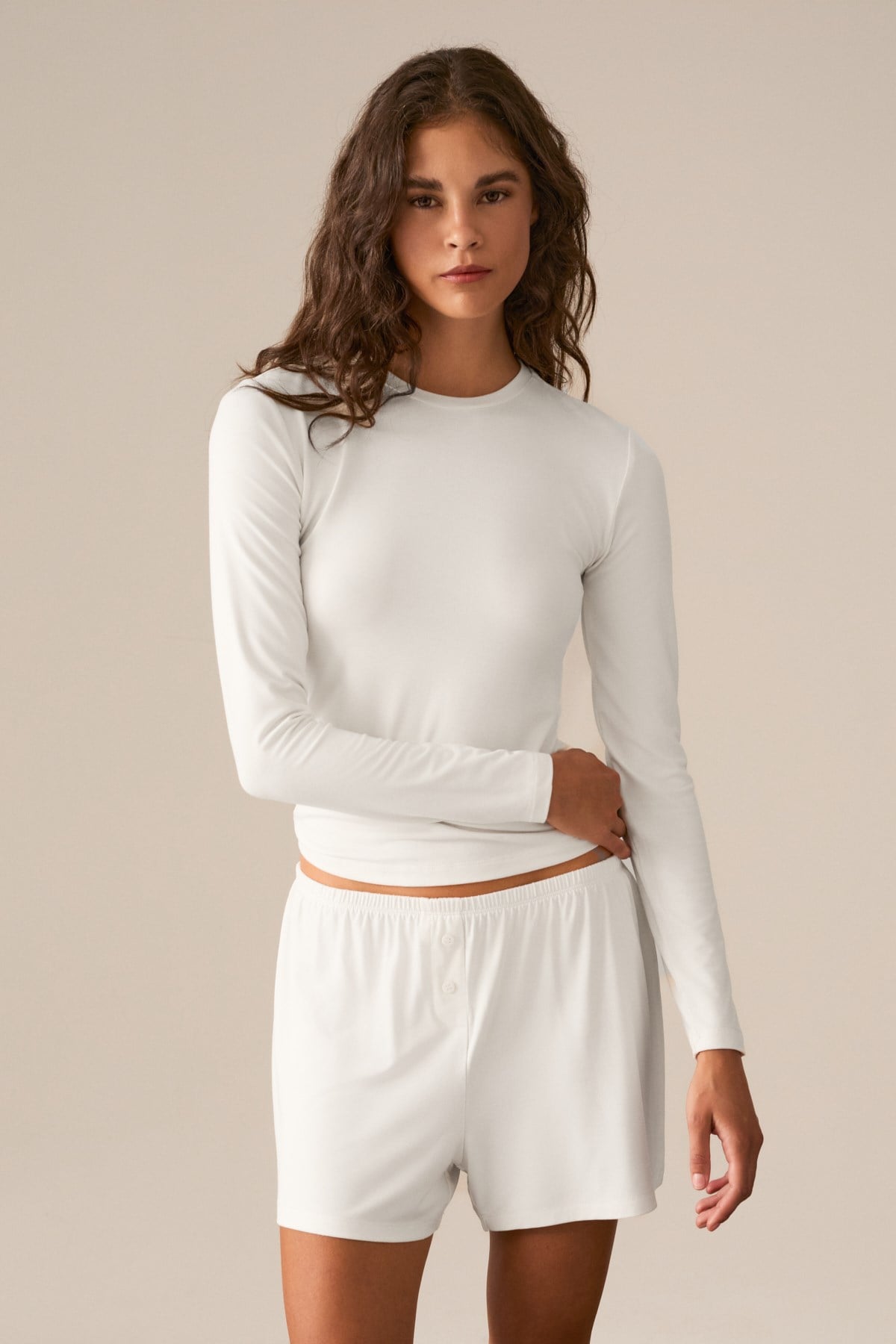 Dari Damen Langarm-Shirt Tailliert