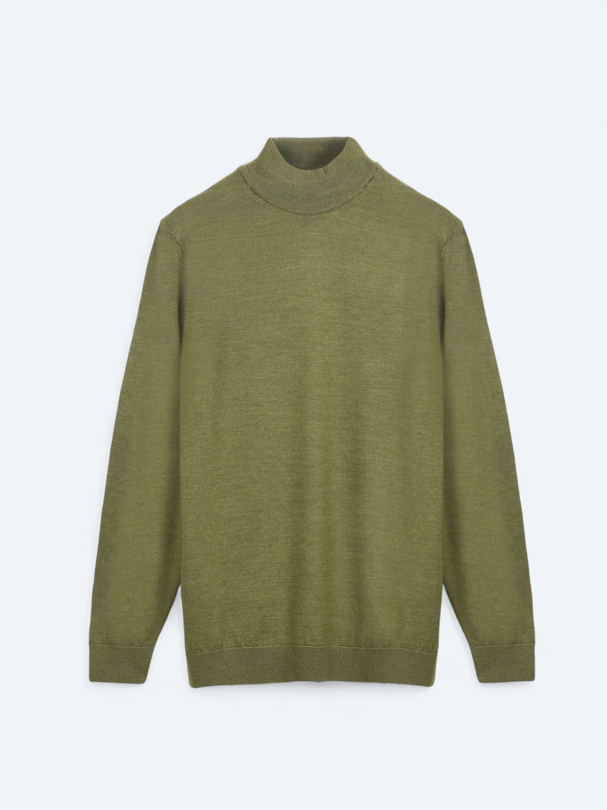 Dunkelgrüner Strickpullover