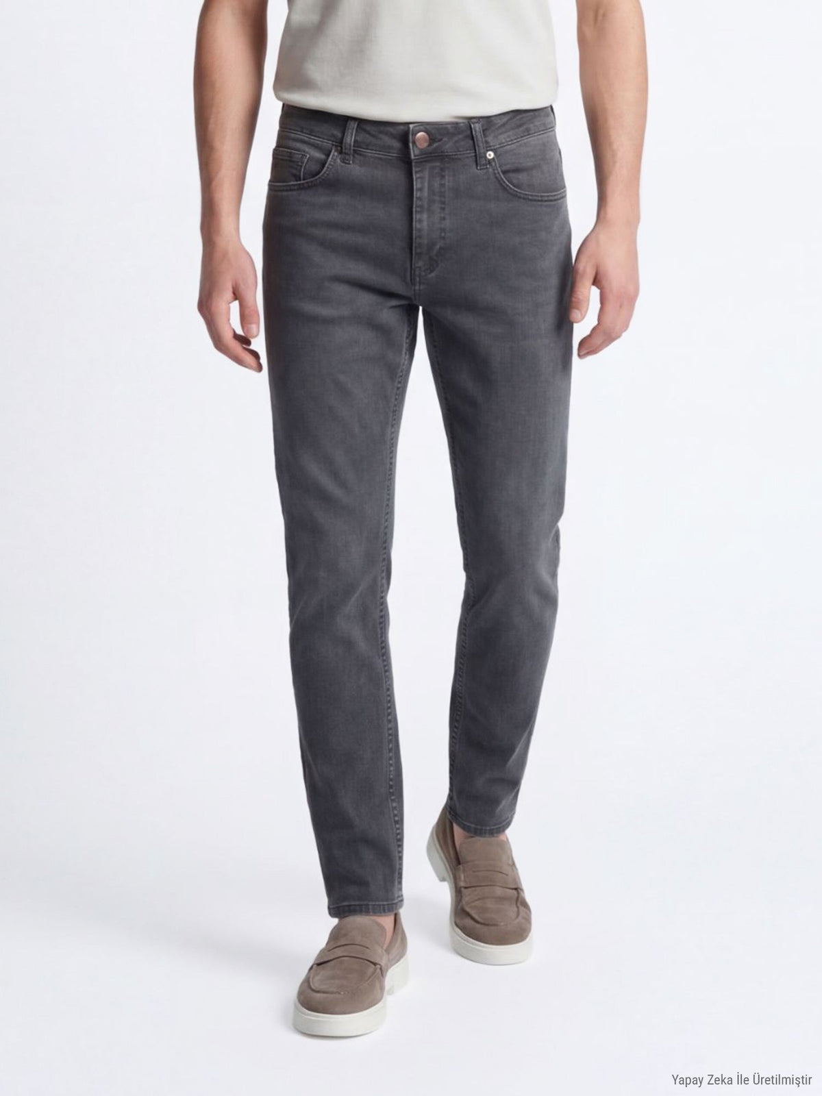 KİP Dunkelgrüne Velours Slim Fit Jeanshose Dark green