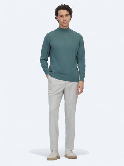 Dunkelmint Strickpullover