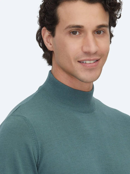 Dunkelmint Strickpullover
