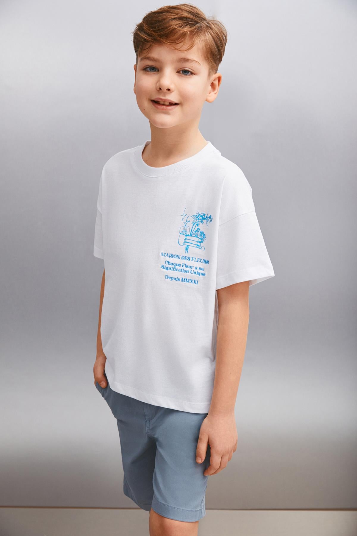 GRIMELANGE DAVY Jungen T-Shirt Weiß