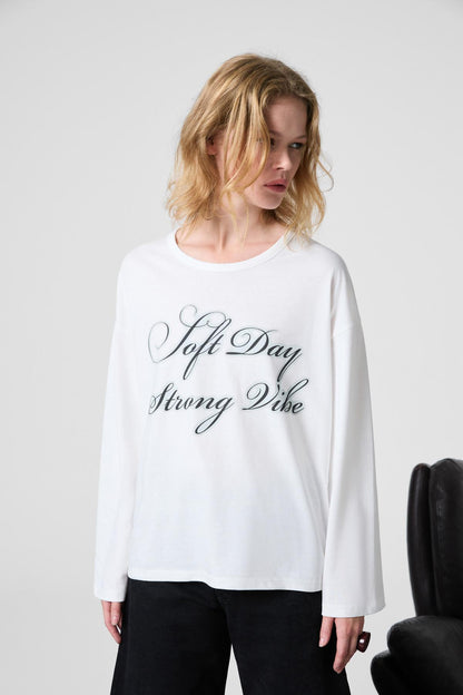 DAZULU Damen Langarm-Shirt Bedruckt