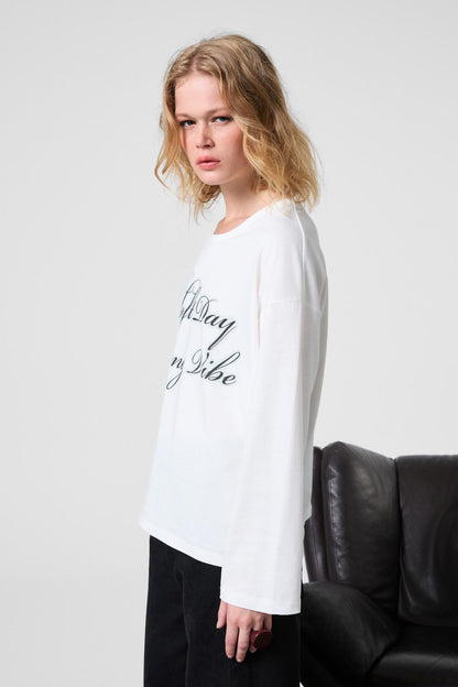 DAZULU Damen Langarm-Shirt Bedruckt